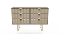 Ready Assembled 2 U Metro 6 Drawer Wide Chest (Ready Assembled) in Light Brown