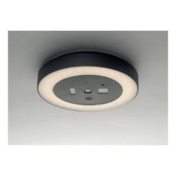 Netlighting ZOOM LED Flush Ceiling Light Anthracite IP54 1800lm 4000K 30x5.5cm in Black - Size: 30x5.5 cm - thumbnail 2