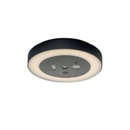 Netlighting ZOOM LED Flush Ceiling Light Anthracite IP54 1800lm 4000K 30x5.5cm in Black - Size: 30x5.5 cm - thumbnail 1