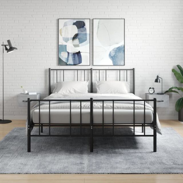 Berkfield Home Wall-mounted Bedside Cabinets 2 pcs Concrete Grey 35x35x20 cm - Size: 35 x 35 x 20 cm - image 1