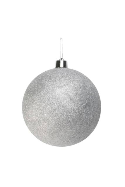 KDMD Silver Glitter Shatterproof Bauble x1 30cm - image 1