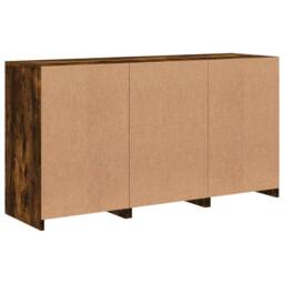 Berkfield Home Sideboard with LED Lights Smoked Oak 123x37x67 cm in Brown - Size: 123 x 37 x 67 cm - thumbnail 8