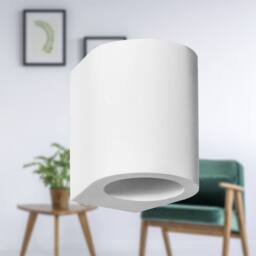 First Choice Lighting Set of 2 Mural - White Plaster G9 Wall Lights - thumbnail 5