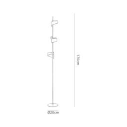 Netlighting Tsunami 3 Light Floor Lamp 36W LED 3000K 2700lm Sand White - thumbnail 2