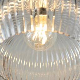 Netlighting Livorno Dome Pendant Ribbed Glass in Grey - thumbnail 5