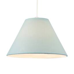 Happy Homewares 10 Inch Duck Egg Cotton Coolie Lampshade for Table Lamp or Pendant in Duck Egg Blue - Size: 10 inches - thumbnail 2