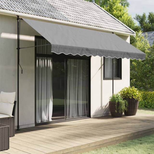 Berkfield Home Replacement Fabric for Awning Valance Anthracite Stripe 3.5 m in Black - image 1