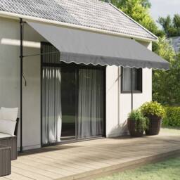 Berkfield Home Replacement Fabric for Awning Valance Anthracite Stripe 3.5 m in Black - thumbnail 1