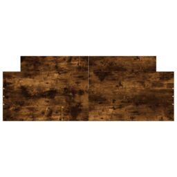 Berkfield Home Bed Frame with Headboard & Footboard Smoked Oak 135x190 cm Double in Brown - thumbnail 4