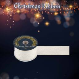 VFM e-Store Christmas Ribbon Garland 6cm x 10cm Gold X 1 - Size: 6 cm x 10 cm - thumbnail 3
