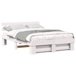 Berkfield Home Traditional with Headboard White 150 x 200 cm Solid pine wood - thumbnail 1
