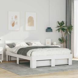 Berkfield Home Traditional with Headboard White 150 x 200 cm Solid pine wood - thumbnail 2