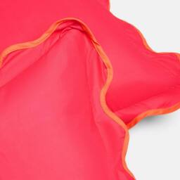 OHS 2 x Scallop Edge Garden Cushion Covers Outdoor Water Resistant in Bright Pink - Size: 45 cm x 45 cm - thumbnail 6