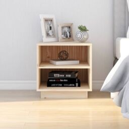Berkfield Home Bedside Cabinets 2 pcs 40x34x40 cm Solid Wood Pine in Brown - Size: 40 x 34 x 40 cm - thumbnail 3