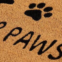 Arthouse Astley Wipe Your Paws Printed PVC Backed Coir 40x60cm Black in Natural - Size: 40 cm x 60 cm - thumbnail 3