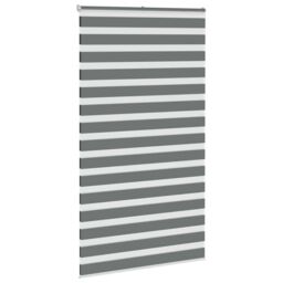 Berkfield Home Zebra Blind Dark Grey 130x230 cm Fabric Width 125.9 cm Polyester - thumbnail 3