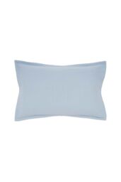 Murmur 'Hush' Cotton Percale Oxford Pillowcase in Blue - thumbnail 1