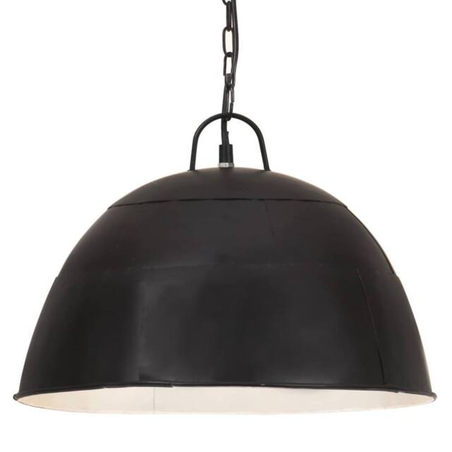 Berkfield Home Industrial Vintage Hanging Lamp 25 W Black Round 41 cm E27 - image 1