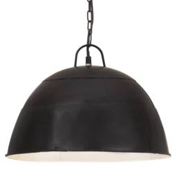 Berkfield Home Industrial Vintage Hanging Lamp 25 W Black Round 41 cm E27 - thumbnail 1