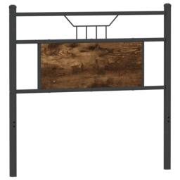Berkfield Home Headboard Smoked Oak 75 cm Engineered Wood & Steel in Brown - thumbnail 6