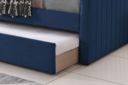 Time4sleep Sanderson Navy Blue Upholstered Day Bed Including Underbed - Size: Single - thumbnail 3