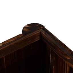 NESTLUNE Wooden Raised Garden Bed with Drainage in Brown - Size: 1.25kg - thumbnail 3