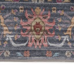 Kukoon Navy Distressed Soft Washable & Liquid Repellent Living Room Area Rug in Mid Blue - Size: 80 cm x 150 cm - thumbnail 8