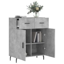 Berkfield Home Sideboard Concrete Grey 69.5x34x90 cm Engineered Wood - thumbnail 4
