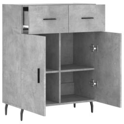 Berkfield Home Sideboard Concrete Grey 69.5x34x90 cm Engineered Wood - thumbnail 5