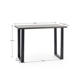 Cheshire Premium Huxford 140cm Dark Oak Bar Table - thumbnail 4