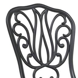 Berkfield Home 3-Piece Garden Bistro Set in Black Cast Aluminum - thumbnail 9