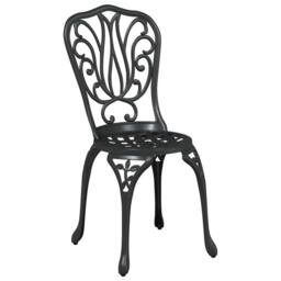 Berkfield Home 3-Piece Garden Bistro Set in Black Cast Aluminum - thumbnail 4