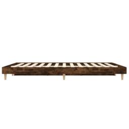 Berkfield Home Bed Frame Smoked Oak 120x190 cm Small Double Engineered Wood in Brown - thumbnail 7