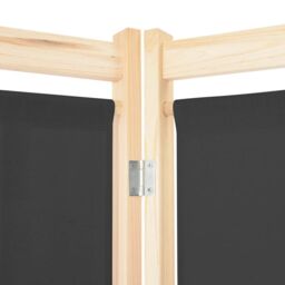 Berkfield Home 4-Panel Room Divider Grey 160x170x4 cm Fabric - Size: 160 x 170 x 4 cm - thumbnail 5
