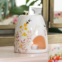 Lisa Angel Women's Dusky Pink Floral Bee Ceramic Wax Burner in Dusty Pink