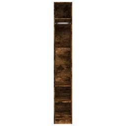 Berkfield Home Wardrobe Smoked Oak 30x50x200 cm Engineered Wood in Brown - Size: 30 x 50 x 200 cm - thumbnail 4