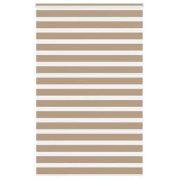 Berkfield Home Elegant Zebra Blind Sand Brown 140x200 cm Fabric Width 135.9 cm P - thumbnail 2