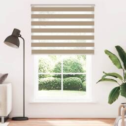 Berkfield Home Elegant Zebra Blind Sand Brown 140x200 cm Fabric Width 135.9 cm P - thumbnail 3