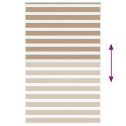 Berkfield Home Elegant Zebra Blind Sand Brown 140x200 cm Fabric Width 135.9 cm P - thumbnail 5
