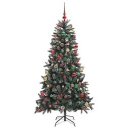 Berkfield Home Artificial Christmas Tree with 300 LEDs Green 99 x 99 x 180 cm - thumbnail 6
