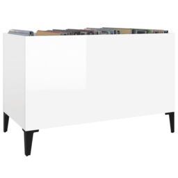 Berkfield Home Record Cabinet High Gloss White 74.5x38x48 cm Engineered Wood - thumbnail 4