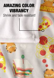 Garfield (2024) Food Pattern Silky Touch Super Soft Throw Blanket 152 X 127 cm in White - thumbnail 4