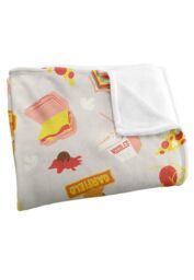 Garfield (2024) Food Pattern Silky Touch Super Soft Throw Blanket 152 X 127 cm in White - thumbnail 3