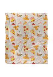 Garfield (2024) Food Pattern Silky Touch Super Soft Throw Blanket 152 X 127 cm in White - thumbnail 1
