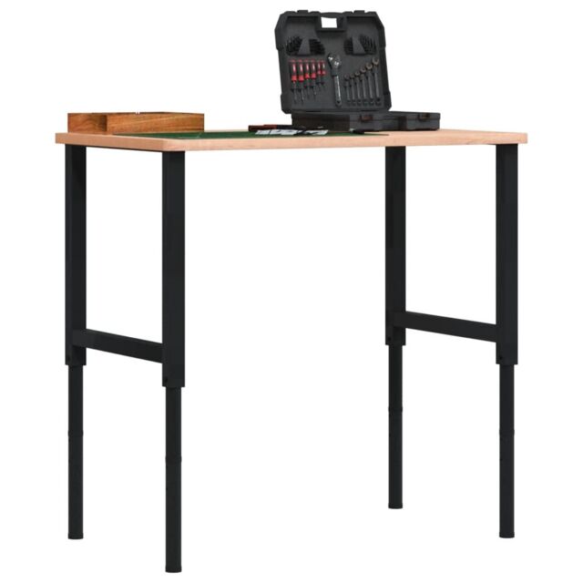 Berkfield Home Adjustable Work Bench Frames 2 pcs Metal 55x(69-95.5) cm Black - image 1