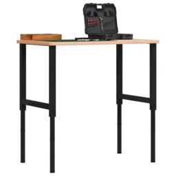 Berkfield Home Adjustable Work Bench Frames 2 pcs Metal 55x(69-95.5) cm Black - thumbnail 1