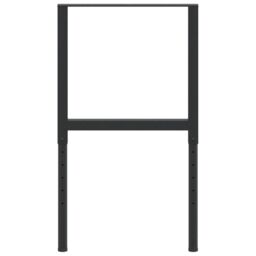 Berkfield Home Adjustable Work Bench Frames 2 pcs Metal 55x(69-95.5) cm Black - thumbnail 6