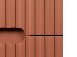 Vente-unique Fluted Wall-Hung Vanity Unit In Terracotta - 120 Cm - PAVANI - thumbnail 7