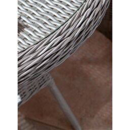 Cheshire 2 Seater Natural Stone Rattan Weave Garden Bistro Set in Grey - thumbnail 2