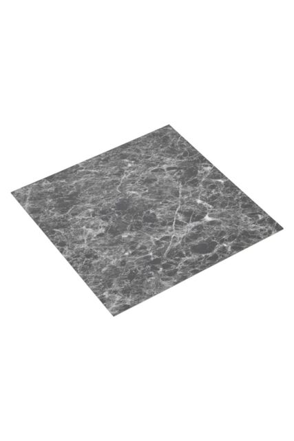 Living and Home 24Pcs Square Self Adhesive Stone Effect Floor Tiles in Dark Grey - image 1